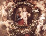 彼得 保罗 鲁本斯 : Madonna in Floral Wreath